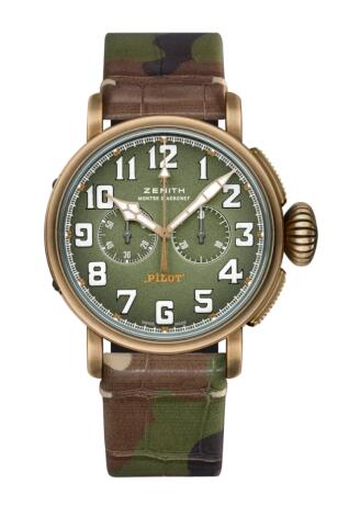 Review Zenith Pilot Type 20 Chronograph Adventure Replica Watch 29.2430.4069/63.C814